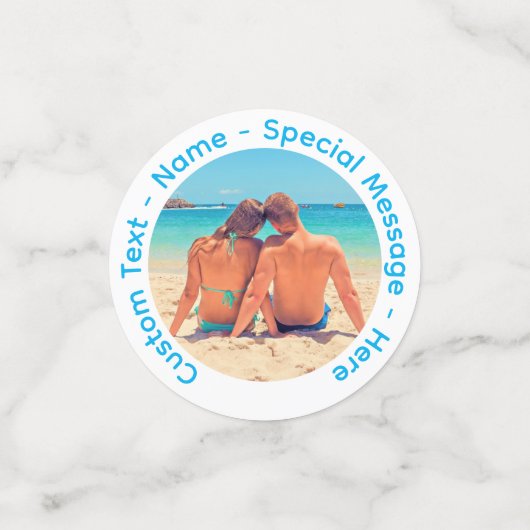 写真紙吹雪とカスタム文字パーソナライズされた コンフェッティ (スモール正面)