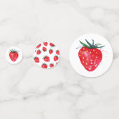 写真紙吹雪の最初の誕生日イチゴ コンフェッティ (裏面)