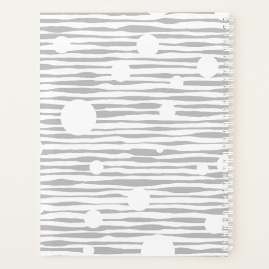 写真素晴らしとパーソナライズされた抽象芸術のパターン プランナー手帳 (裏面)