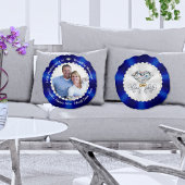 写真素晴らし、パーソナライズされたアニバーサリー枕 ラウンドクッション