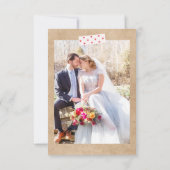 写真素朴で日付を保存ユニーク結婚する セーブザデート (裏面)