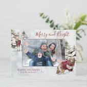 写真素朴と一緒に休日の雪景色 シーズンカード (スタンド正面)