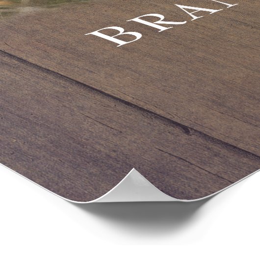 写真素朴のウェルカム結婚サインを作成 ポスター (角)