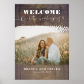写真素朴のウェルカム結婚サインを作成 ポスター (正面)
