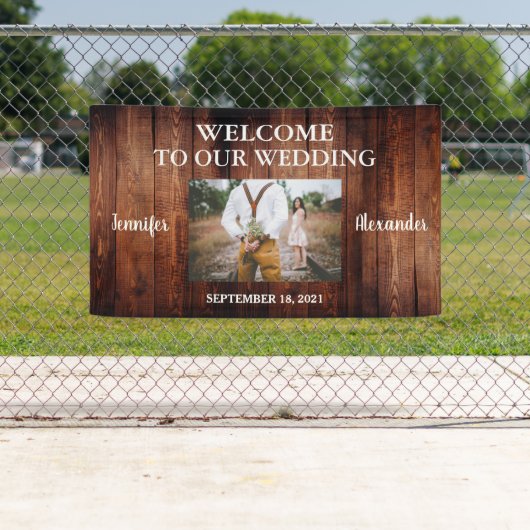写真素朴のバ結婚ナーよ結婚うこそ 横断幕 (インサイチュ)