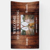 写真素朴のバ結婚ナーよ結婚うこそ 横断幕 (縦)