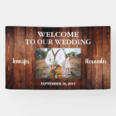 写真素朴のバ結婚ナーよ結婚うこそ 横断幕 (横)