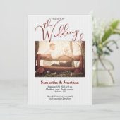 写真素朴のパーソナライズされた結婚式招待状 招待状 (スタンド正面)