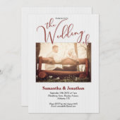 写真素朴のパーソナライズされた結婚式招待状 招待状 (正面/裏面)