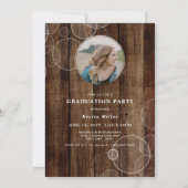 写真素朴の卒業記念パーティー 招待状 (裏面)