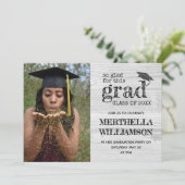 写真素朴の卒業 招待状 (スタンド正面)