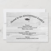 写真素朴の卒業 招待状 (裏面)