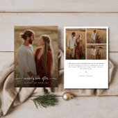 写真素朴の後、Bohoが楽しそうに手書き シーズンカード