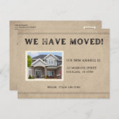 写真素朴の新しいアドレスの移動告知 ポストカード (正面/裏面)