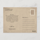 写真素朴の新しいアドレスの移動告知 ポストカード (裏面)