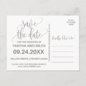 写真素朴の日付を保存 案内ポストカード (裏面)