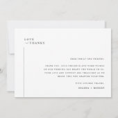 写真素朴の結婚サンキューカードとメモ サンキューカード (裏面)