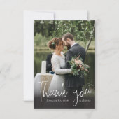 写真素朴の結婚サンキューカード サンキューカード (正面)