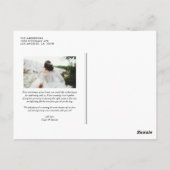 写真素朴をありがとう結婚ありがとう ポストカード (裏面)