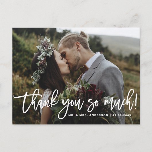 写真素朴をありがとう結婚ありがとう ポストカード (正面)