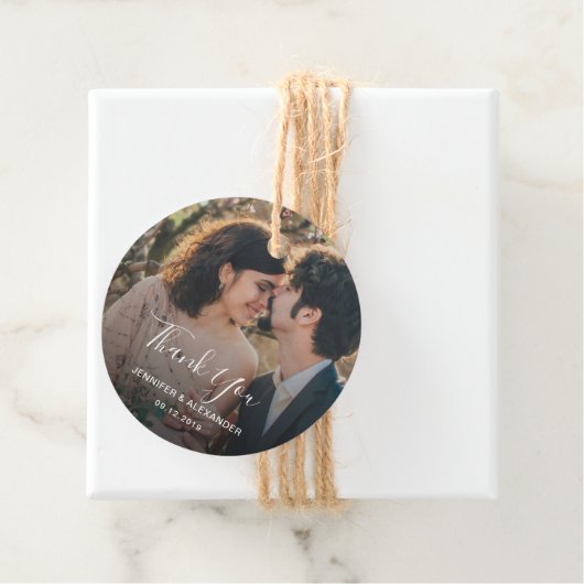 写真素朴エレガント国の結婚式に感謝 フェイバータグ (インサイチュ)