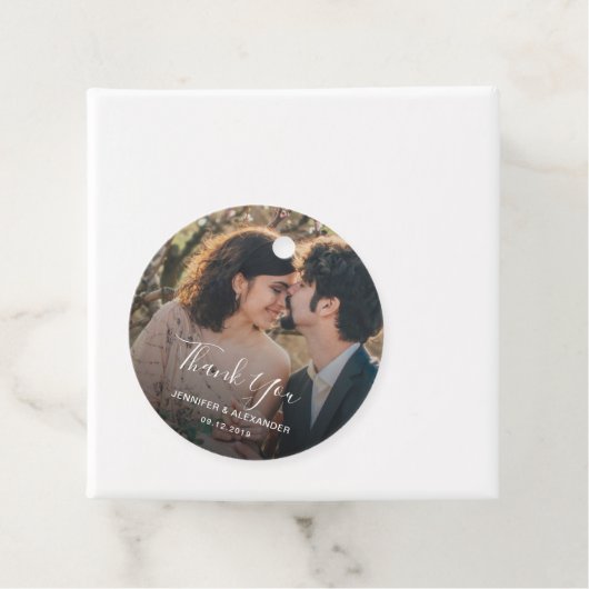 写真素朴エレガント国の結婚式に感謝 フェイバータグ (インサイチュ)