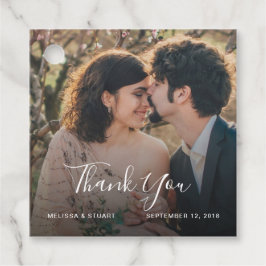 写真素朴エレガント国の結婚式に感謝 フェイバータグ