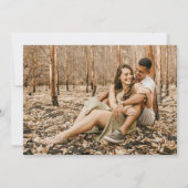 写真素朴エレガント書道婚約パーティ 招待状 (裏面)