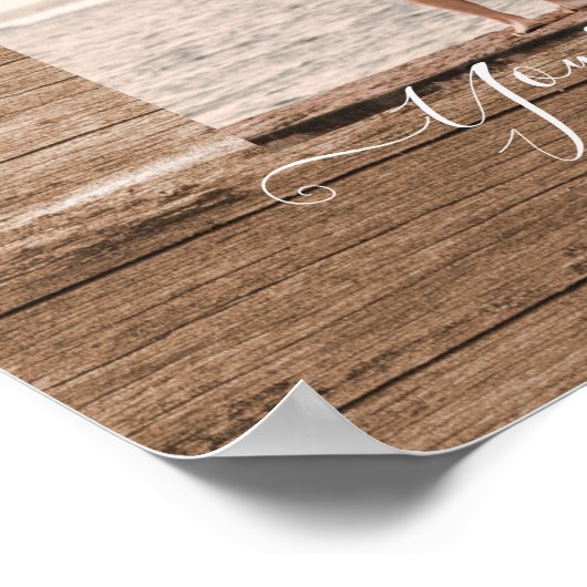 写真素朴ギフトカスタム文字家族の友人 ポスター (角)