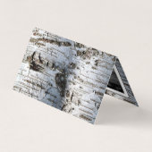 写真素朴ギフト登録カード付き樺の木ツリー 名刺 (裏面)