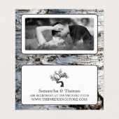 写真素朴ギフト登録カード付き樺の木ツリー 名刺 (内部フラット)