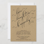 写真素朴クラフト婚約 招待状 (正面)