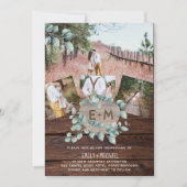写真素朴グリーンリーEUCALYPTUS Wedding Invite (正面)
