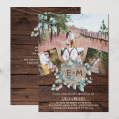 写真素朴グリーンリーEUCALYPTUS Wedding Invite (正面/裏面)