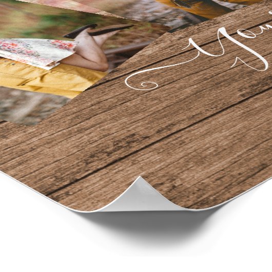 写真素朴コラージギフトカスタム文字ユニーク ポスター (角)