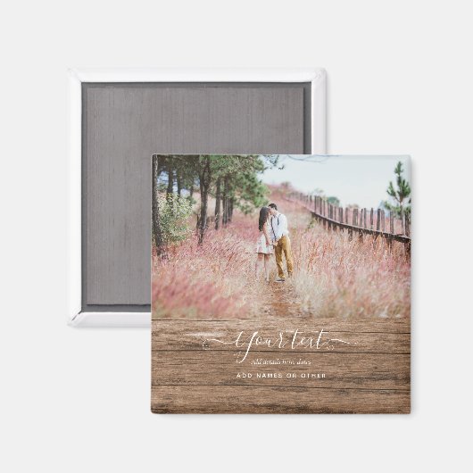 写真素朴コラージギフトカスタム文字ユニーク マグネット (正面/裏面)