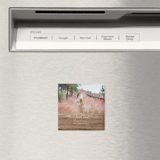 写真素朴コラージギフトカスタム文字ユニーク マグネット (インサイチュ (食洗機))