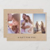 写真素朴コラージュ写真ギフト券 (正面/裏面)