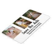 写真素朴コラージュ日付の保存 マグネット (左側)