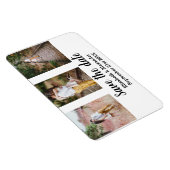 写真素朴コラージュ日付の保存 マグネット (右側)