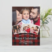 写真素朴コラージュ水牛プレイドクリスマス シーズンカード (スタンド正面)