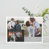 写真素朴コラージュ結婚のサンキューカード サンキューカード (スタンド正面)