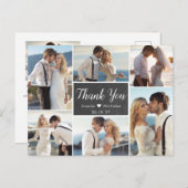 写真素朴コラージュChalkboardさん結婚ありがとうございます ポストカード (正面/裏面)