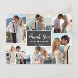 写真素朴コラージュChalkboardさん結婚ありがとうございます ポストカード