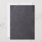 写真素朴コラージュChalkboard卒業 案内状 (裏面)