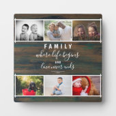 写真素朴コラージュScriptファミリー記念ことわざ フォトプラーク (正面)