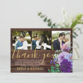 写真素朴サンキューカード青い花 サンキューカード (スタンド正面)