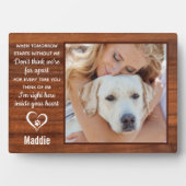写真素朴パーソナライズされた記念ペット フォトプラーク (正面)