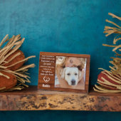 写真素朴パーソナライズされた記念ペット フォトプラーク (側面)