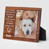 写真素朴パーソナライズされた記念ペット フォトプラーク (側面)